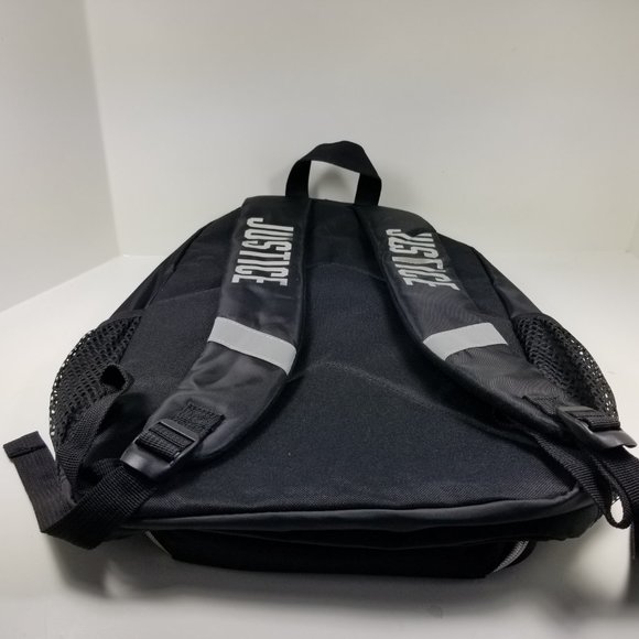 Justice reversible Sequin Backpack and Lunch Tote 2-Piece Black Purple Silver - Picture 12 of 12